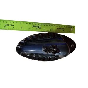 Vtg Blue Ceramic Handmade Icelandic Lava wall hanging